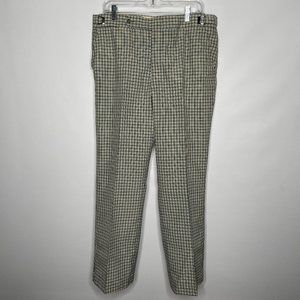 Vintage 70s Muse's Atlanta Green Yellow Plaid Golf Slacks Pants Size 34 …